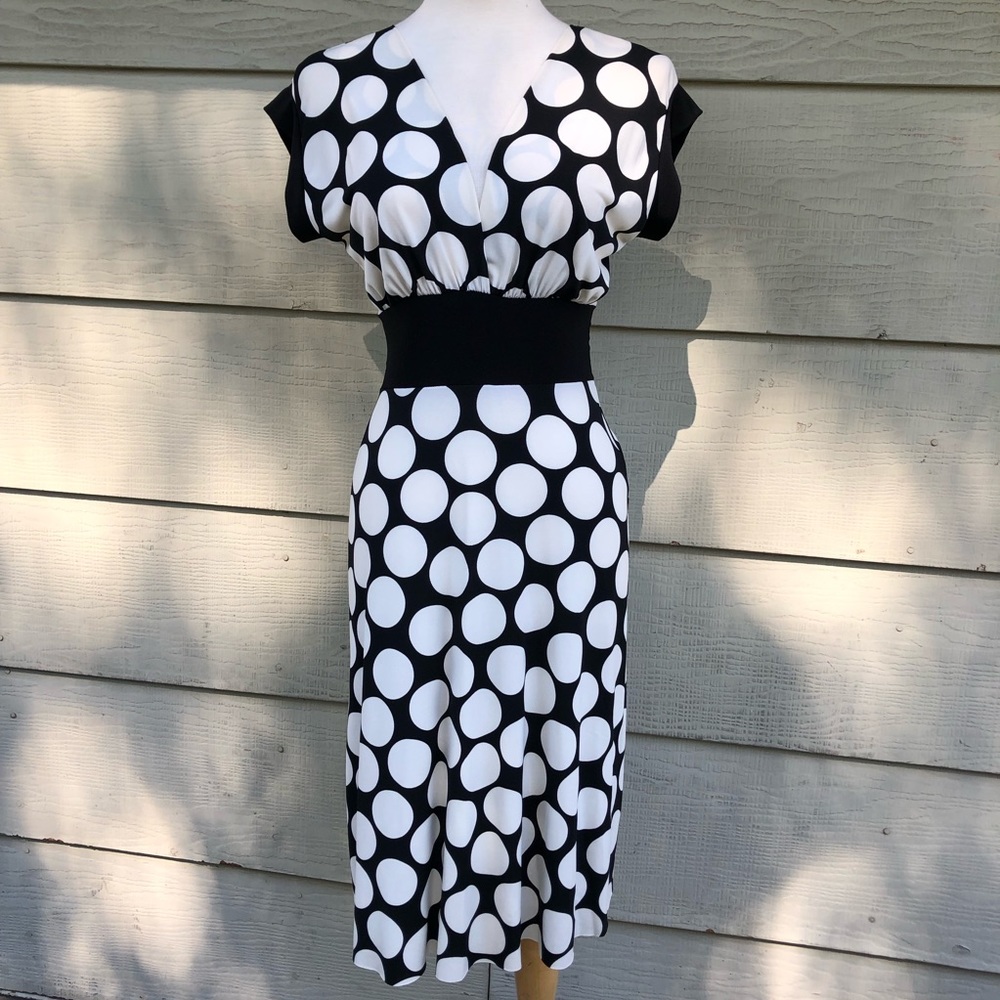 NWOT Soprano Black/White Polka Dots Dress